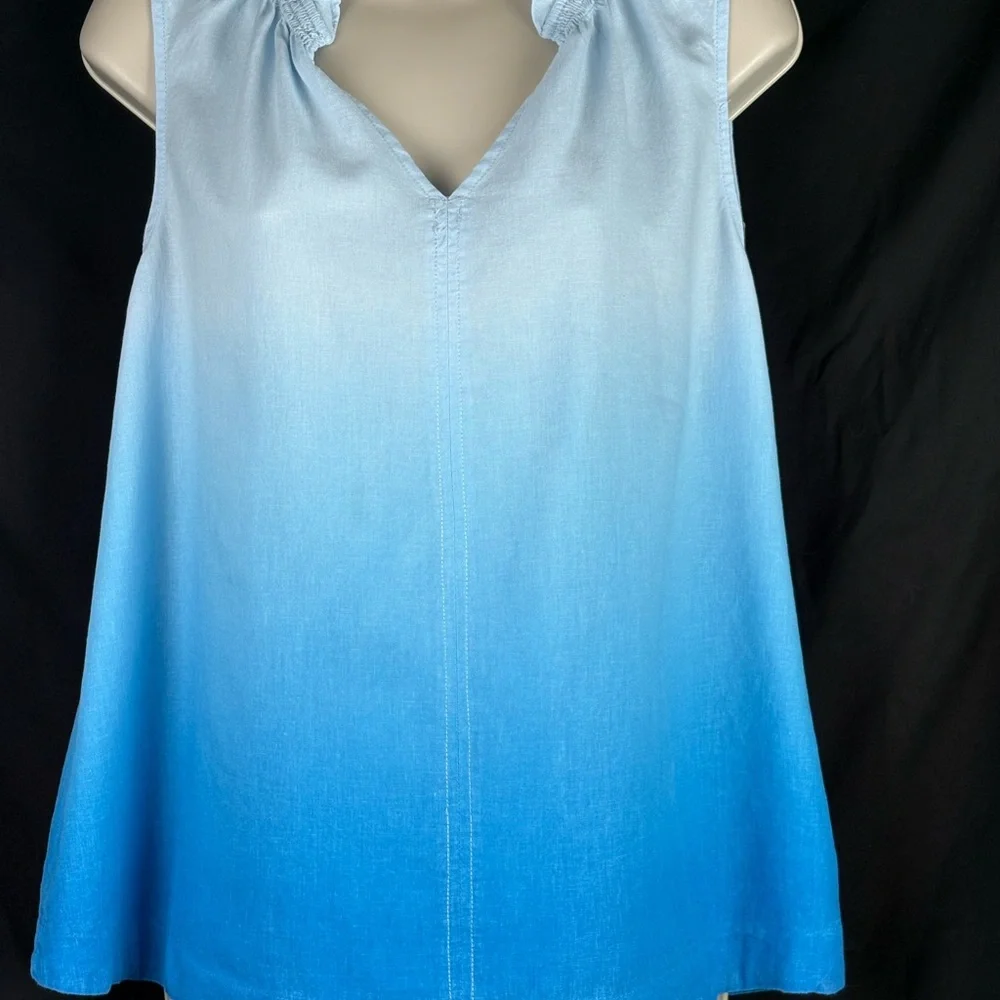 Time and Tru Ombre Blue Tank Top